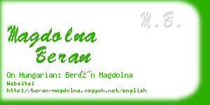 magdolna beran business card